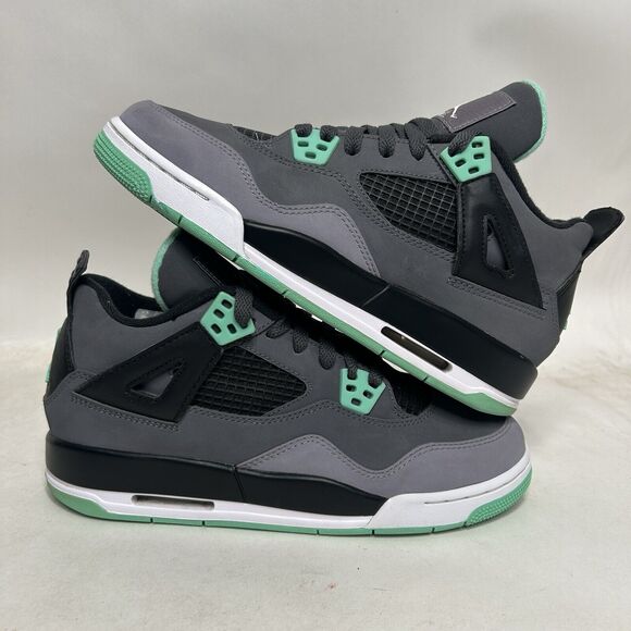 Nike Shoes Air Jordan 4 Retro BG “Green Glow” 2024 - Picture 1 of 8